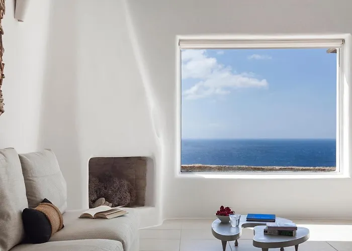 别墅 Elegant Seaside Villa, Great Views, Infinity Pool, Lia, Mykonos *