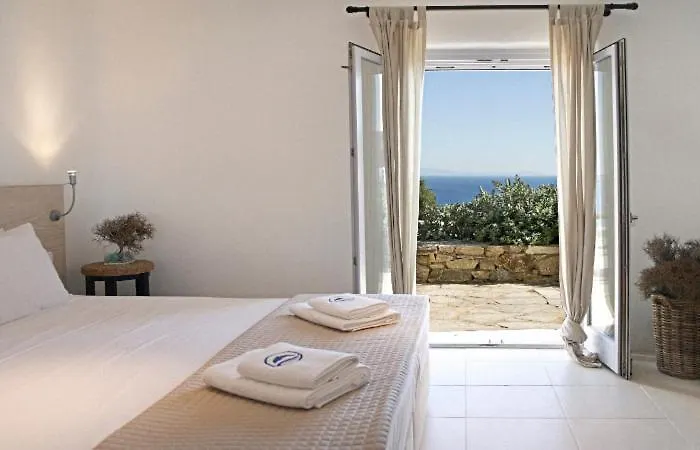 别墅 Elegant Seaside Villa, Great Views, Infinity Pool, Lia, Mykonos 卡拉法蒂斯
