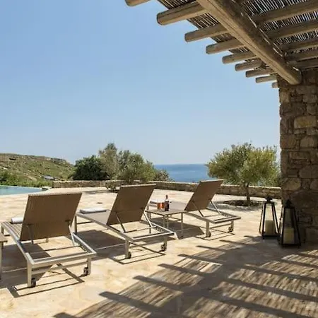 Elegant Seaside Villa, Great Views, Infinity Pool, Lia, Mykonos וילה