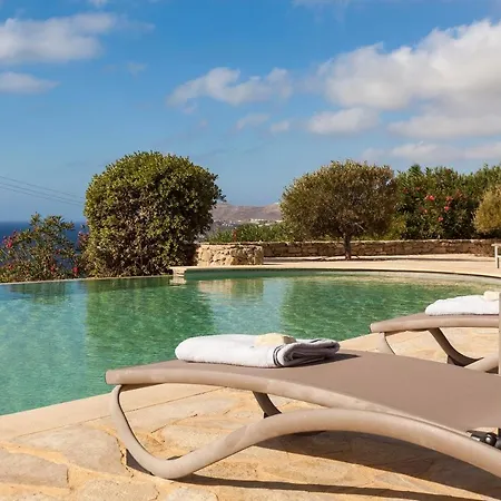 Willa Elegant Seaside Villa, Great Views, Infinity Pool, Lia, Mykonos