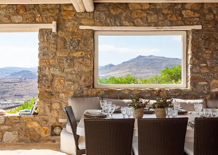 Elegant Seaside Villa, Great Views, Infinity Pool, Lia, Mykonos *