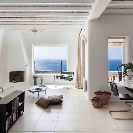 别墅 Elegant Seaside Villa, Great Views, Infinity Pool, Lia, Mykonos 卡拉法蒂斯