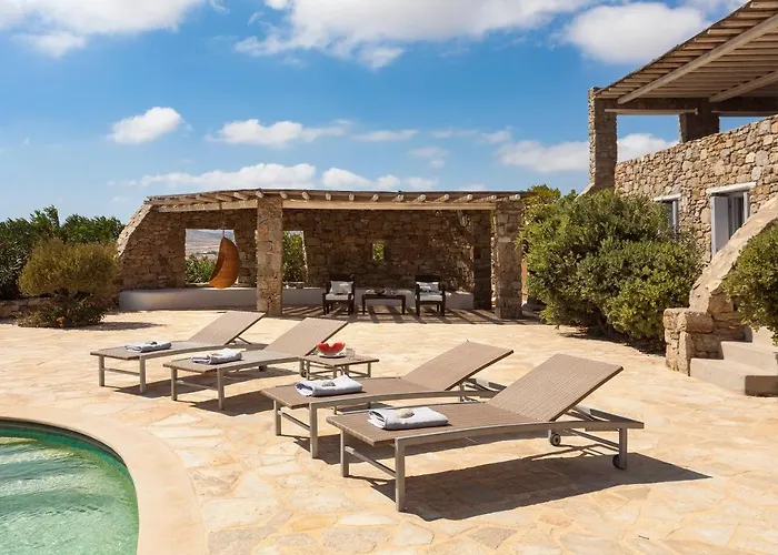 Elegant Seaside Villa, Great Views, Infinity Pool, Lia, Mykonos Vila Kalafatis