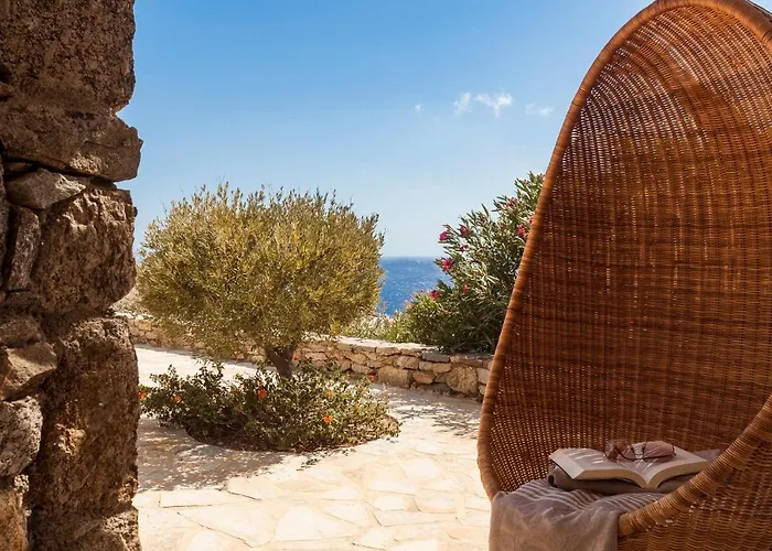 Vila Elegant Seaside Villa, Great Views, Infinity Pool, Lia, Mykonos *